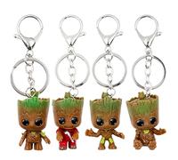 Fahibin 4 llaveros Baby Groot, Guardianes de la Galaxia - Groot, Guardianes de la Galaxy Klauee Groot Keychain