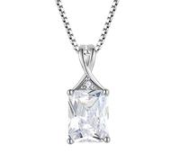 Fahonie Collar de plata de ley 925 con piedra natal para mujer, hermana, esposa, novia, ella, Circonia cúbica