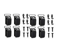 Fahoujs 8 Piezas Perchas De Acero Montadas En La Pared Cierres De Exhibición Textil Seguros Tapices Perchas De Pared para Decoración del Hogar Organización Alfombras Antideslizantes Clip para Colgar