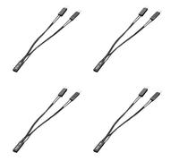 Fahoujs Cable Suéter Divisor En Y De 2 Pines a Macho Doble para Alimentación De La Placa Base Reinicializar Las Asociaciones De Cambio con Cables De Bronce Enchapados En Lata Cable De Alimentación De