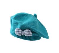 Fahoujs Chica infantil con estilo cálido y de moda gorro hermoso niña lana lana moda y cómodo bebé niño niño de punto, Lago, azul, Talla única
