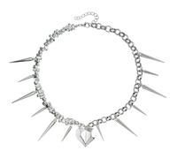 Fahoujs Collar de calentador de corazón con forma de cono único artesanal de CPMfortable Wear de aleación resistente para el uso del tiempo trajes elegantes collar de mujer