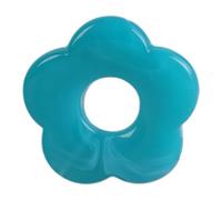 Fahoujs Hollow Cinco pétalos de flores Encanto de flores Joyas de un solo agujero flores encanto resina colgante accesorios de joyería hacen accesorios duraderos