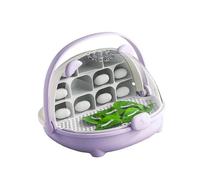 Fahoujs Maleta para incubadora ventilada con diseño de cámara transparente extraíble para hábitats organizados, contenedor interior con bandeja extraíble