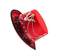 Fahoujs Metal Gear Gorras Embellecidas con Adorno de Encaje Oramentpunk Top Vintage Disfraz Accesorio Para Los Entusiastas De La Moda Steampunk Top