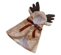 Fahoujs Perro gato divertido reno cosplay disfraz peludo suave cómodo Cloak accesorio de disfraz Accesorios de vestir Accesorios de invierno cálido para perros