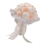 Fahoujs Premium Artificial Wedding Bouquet Natural Looking Silk Flowers Comfortable Handle for and Decorators Everlasting Wedding Flowers