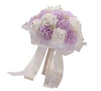 Fahoujs Premium Artificial Wedding Bouquet Natural Looking Silk Flowers Comfortable Handle for and Decorators Everlasting Wedding Flowers