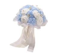 Fahoujs Premium Artificial Wedding Bouquet Natural Looking Silk Flowers Comfortable Handle for and Decorators Everlasting Wedding Flowers