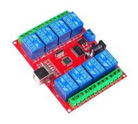 Fahoujs Relés USB de 12 V 8 canales USB controlador relés para interruptores inteligentes control eléctrico