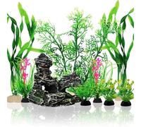 Fahoujs Tanques de pescado Rocalla Artesanía de hierba artificial Simulación Paisaje Césped Plantas Pesquería Paisajismo Tanques de pescado Planta