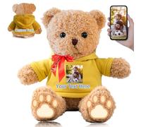 FAHOXUMR Osito de Peluche Personalizado con Foto Nombre Personalizado, Osito Peluche como Regalo Personalizado para Mujer Hombre en San Valentín Cumpleaños Aniversario (30 cm)