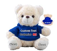 FAHOXUMR Osito de Peluche Personalizado con Nombre Foto Personalizado, Osito Peluche como Regalo Personalizado para Mujer Hombre en San Valentín Cumpleaños Aniversario (20 cm)