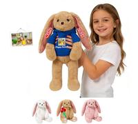 FAHOXUMR Peluche Coniglietto Grande Personalizzato con Texto Foto, 40cm A 50cm Big Easter Bunny Stuffed Animal Di Peluche Su Misura Come Primi Regali Di Pasqua per Ragazzi A Pasqua E Navidad