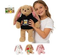 FAHOXUMR Peluche Coniglietto Grande Personalizzato con Texto Foto, 40cm A 50cm Big Easter Bunny Stuffed Animal Di Peluche Su Misura Come Primi Regali Di Pasqua per Ragazzi A Pasqua E Navidad