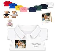 FAHOXUMR Ropa Personalizada para Ositos con Foto y Nombre, Ositos de Peluche de 20-40 cm, Ropa Personalizada para Muñecos Haz tu Propia Camisa Peluche