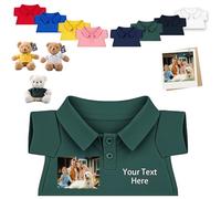 FAHOXUMR Ropa Personalizada para Ositos con Foto y Nombre, Ositos de Peluche de 20-40 cm, Ropa Personalizada para Muñecos Haz tu Propia Camisa Peluche