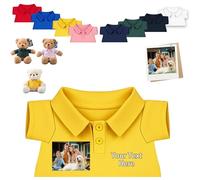 FAHOXUMR Ropa Personalizada para Ositos con Foto y Nombre, Ositos de Peluche de 20-40 cm, Ropa Personalizada para Muñecos Haz tu Propia Camisa Peluche