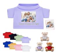 FAHOXUMR Ropa Personalizada para Osos de Peluche con Foto y Nombre, Ropa para Osos 20-40 cm Muñecos Haz tu Propia Camisa de Peluche