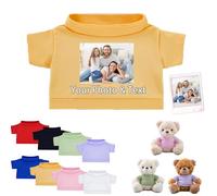 FAHOXUMR Ropa Personalizada para Osos de Peluche con Foto y Nombre, Ropa para Osos 20-40 cm Muñecos Haz tu Propia Camisa de Peluche