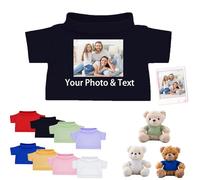 FAHOXUMR Ropa Personalizada para Osos de Peluche con Foto y Nombre, Ropa para Osos 20-40 cm Muñecos Haz tu Propia Camisa de Peluche