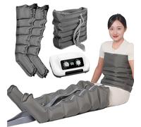 FahQuintuple Masajeador Eléctrico De Compresión De Aire para Piernas, Brazos Y Cintura, 6 Cavidades Botas Presoterapia para Casa, Masajeador Drenaje Linfatico De Piernas