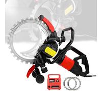 FahQuintuple Sierra Circular 9500W/12000W, Sierra Eléctrica para Hormigón De 16 Pulgadas, Sierra Circular De Mano 3000RPM, 2 Hojas De Sierra, Corte 29mm, para Cortar Mader, Ladrillos