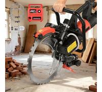 FahQuintuple Sierra De Hormigón Eléctrica De 16 Pulgadas, 9500 W/12000 W Sierra De Anillo De Alta Frecuencia Profundidad De Corte De 11.4 Pulgadas Máquina Cortadora De Paredes, con Suministro De Agua