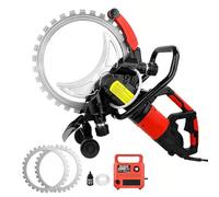 FahQuintuple Sierra De Hormigón Eléctrica Toroidal De 16 Pulgadas, Sierra De Anillo con Supresión De Polvo Alimentada por Agua, De Profundidad De Corte De 29 Cm con 2 Hojas De Sierra