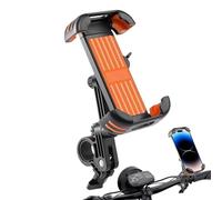 Fahrrad-Handyhalterung - verstellbare drehbare Klemme, rutschfester Griff, wiederverwendbarer Handy-Ständer | Rostbeständige Lenkerhalterung für Motorrad, Fahrrad, Radfahren, Stadt, Pendeln, Navigatio