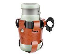 Fahrrad Trinkflaschenhalter - Halterung mit Lederbezug, Flaschenkäfig | estabilizar Fahrradflaschenhalter für Wasser Kaffee, geeignet für Rennrad Mountainbike E-Bike Scooter Pendeln Outdoor Reisen