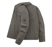 Fahrrad Winter Frühlings- und Herbstjacke für Herren, Revers, Mantel, Herren, lockere, große Größe, Outdoor, lässige Arbeitsjacke Wandern Herren Sommer (Army Green, XXXL)