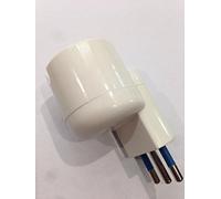 FAI - Adaptador de ahorro de espacio Schuko, blanco Flowp