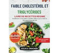 FAIBLE CHOLESTÉROL ET TRIGLYCÉRIDES LIVRE DE RECETTES RÉGIME: De délicieuses recettes faibles en glucides, faibles en gras et riches en fibres pour un cœur plus sain