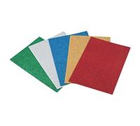 Faibo 1659-00 - Pack de 5 Gomas Eva Purpurina 40x60 mm, Colores Surtidos