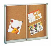 Faibo 614-2U - Vitrina de corcho, puerta corredera, 80 x 100 cm,
