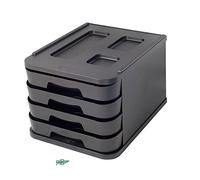 Faibo MODULO 4 CAJONES SERIE "RECYLINE"(Negro)