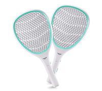 Faicuk 2 Pack Bug Zapper Racket Electric Fly Swatter | Raqueta de mosquitos para uso en interiores y exteriores, funciona con pilas AA, peso ligero