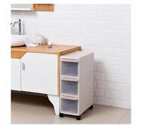 Failjierue Armario de almacenamiento estrecho con cajones transparentes y ruedas, cómoda vertical grande para pequeños huecos, unidad de almacenamiento que ahorra espacio para dormitorio, armario