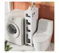 Failjierue Armario de almacenamiento estrecho de 8 pulgadas para baño, unidad organizadora delgada con cajones transparentes, asas y ruedas, carrito rodante que ahorra espacio para cocina pequeña