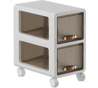 Failjierue Armario de baño estrecho y delgado con cajones, organizador vertical de almacenamiento para espacios pequeños y huecos, cómoda independiente (2 niveles)