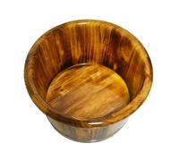 Failjierue Barril de spa de madera de roble - 26 x 36 cm para fumigación y remojo, cubo de baño de madera natural para spa, sauna y relajación en el hogar (marrón)