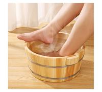 Failjierue Cubo de baño de madera para pies para spa y uso doméstico, bañera profunda para pies, barril de pedicura portátil para relajación, sauna (16 x 40 cm)