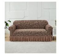 Failjierue Funda de sofá con faldón, Protector de Muebles elástico con reposabrazos, Protector de sofá Antideslizante para Sala de Estar.(Style 4,190-230cm)