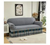 Failjierue Funda de sofá elástica de 1 Pieza para sofás de 1, 2, 3 o 4 plazas, con faldón, Protector de Muebles, Lavable y elástica para Sala de Estar(Style 4,3-Seater (190-230cm))