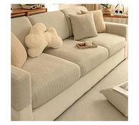 Failjierue Fundas de sofá de Terciopelo para Cojines Individuales Fundas de Asiento de sofá elásticas Antideslizantes con Correa elástica Funda para Muebles(Style 4,65-85cm x 135-165cm)