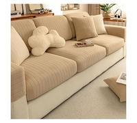 Failjierue Fundas de sofá de Terciopelo para Cojines Individuales Fundas de Asiento de sofá elásticas Antideslizantes con Correa elástica Funda para Muebles(Style 3,65-85cm x 135-165cm)