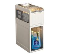 Failjierue Gabinete de almacenamiento delgado para baño, carrito organizador de papel higiénico delgado y torre esencial, diseño estrecho para espacios estrechos de baño (2 niveles)