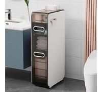 Failjierue Gabinete de almacenamiento delgado para baño con cajones, armario de espacio estrecho para espacios pequeños, cocina, lavandería, sala de estar, organizador independiente (4 niveles)