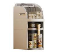 Failjierue Gabinete de almacenamiento delgado para baño, organizador estrecho independiente con cajones transparentes y ruedas para toallas, artículos de tocador (60 cm)